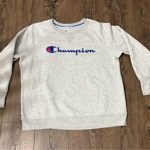 Champion Men's Crewneck Sweater in Gray